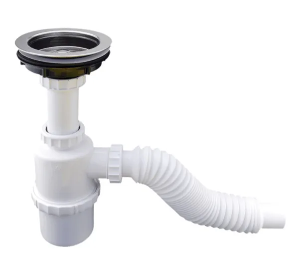 Céspol Flexible con Bote para Lavabo 1 1/4 pulgada HT Hecort